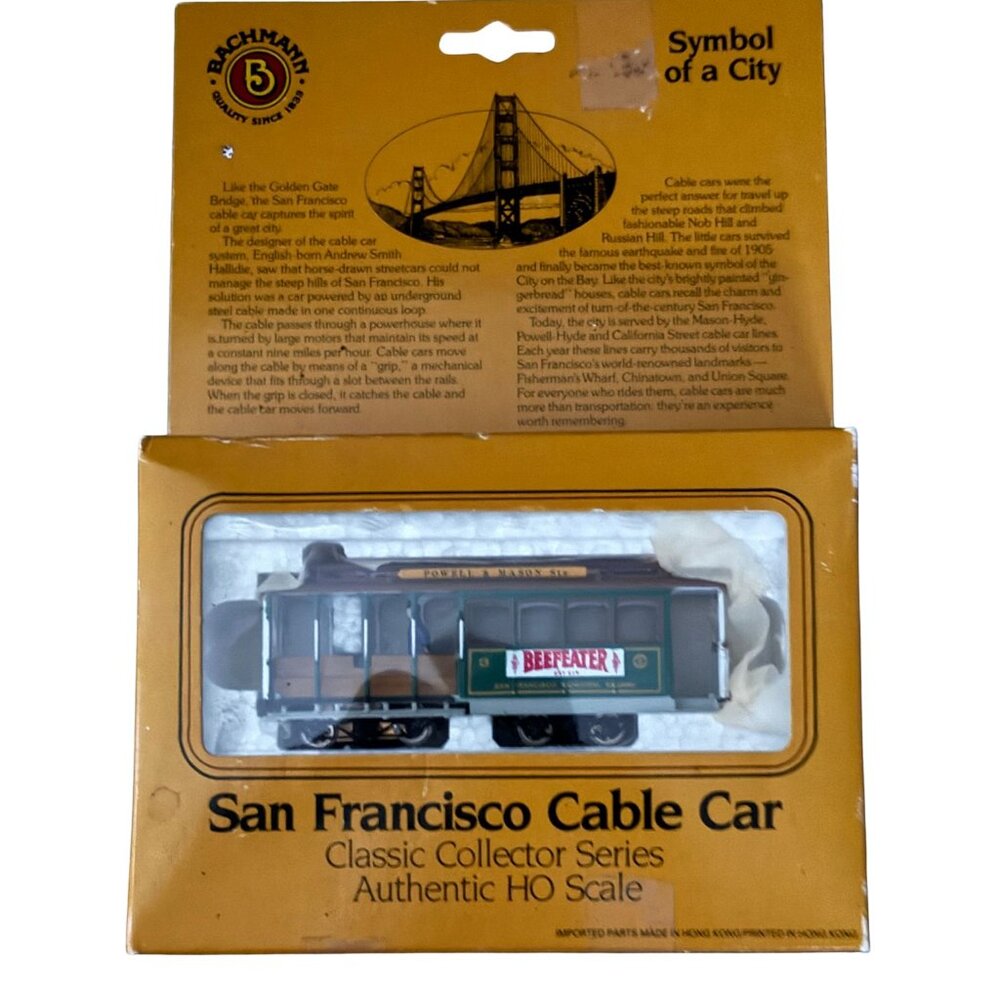Bachmann HO San Francisco Cable Car Powell & Mason "Symbol of a City"